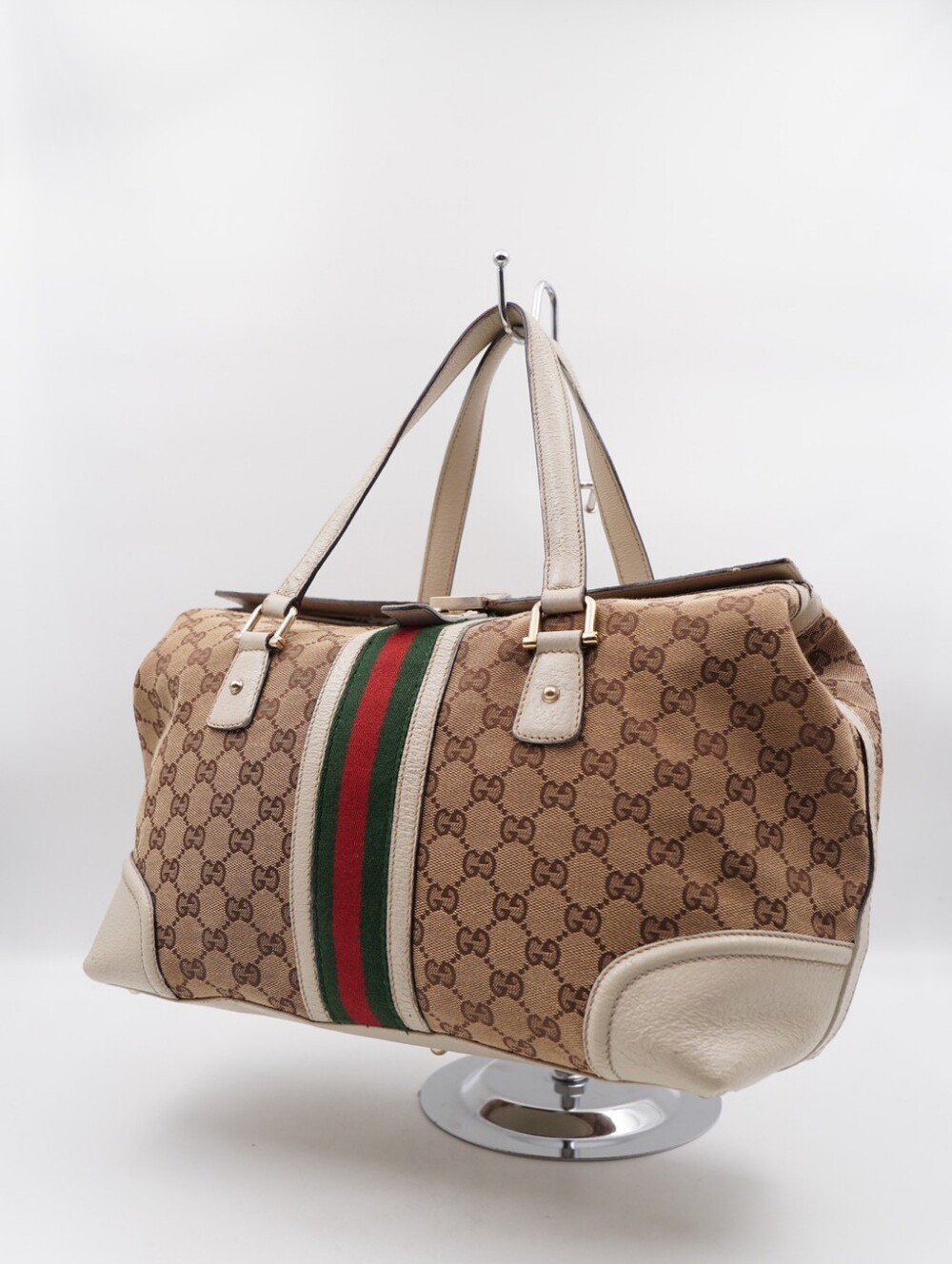 CJ62 ❤️ Gucci GG Canvas Treasure Boston bag - Picture 3 of 13